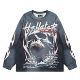 Hellstar Long Sleeve Shirts Hip-hop loose oversize